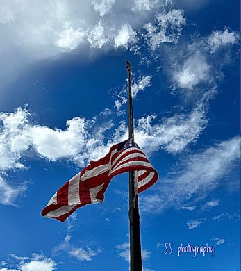 Notecard ~ American Flag Waving #4