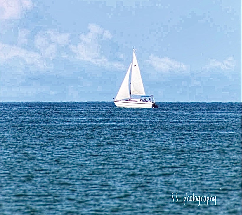 Notecard ~ Beach Sailboat Delnor-Wiggins