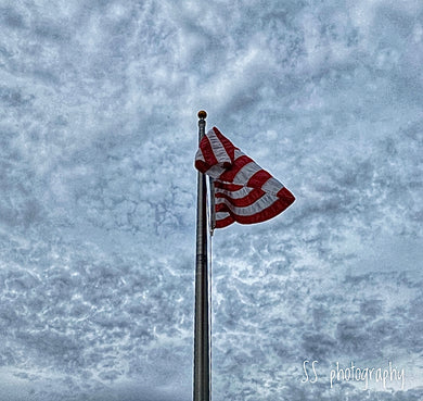 Notecard ~ American Flag Waving #5