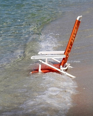 Notecard ~ Beach Empty Chair Delnor-Wiggins Beach