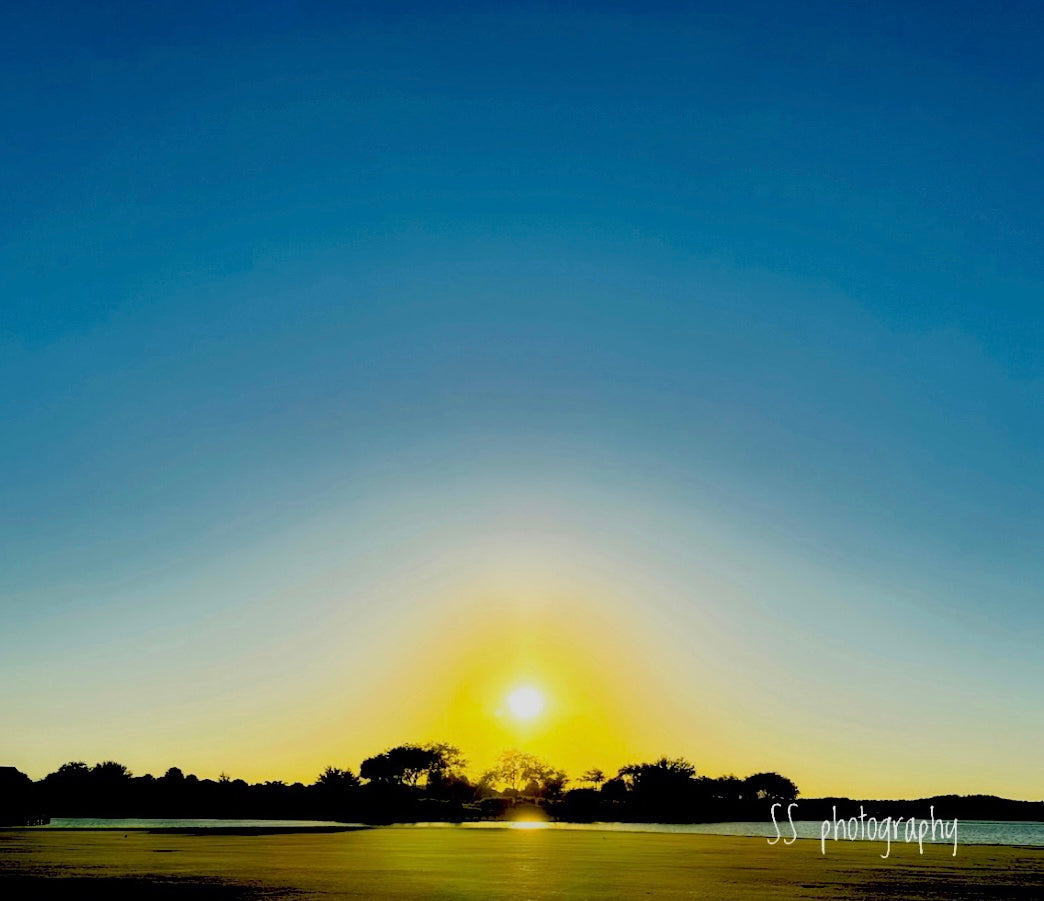 Notecard ~ Sunset Golf Course Driving Range View