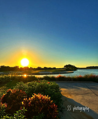 Notecard ~ Sunset Golf Course View #3