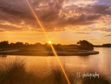 Notecard ~ Sunset Del Webb Golf Course